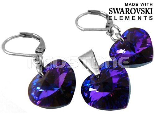 Sada Swarovski Elements RED8066